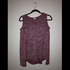 Cold Shoulder Long Sleeve Shirt